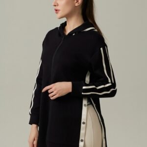 Manteau zippé à capuche