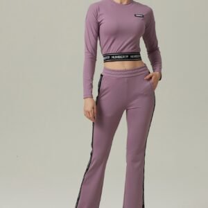 Ensemble sweat court et pantalon taille haute