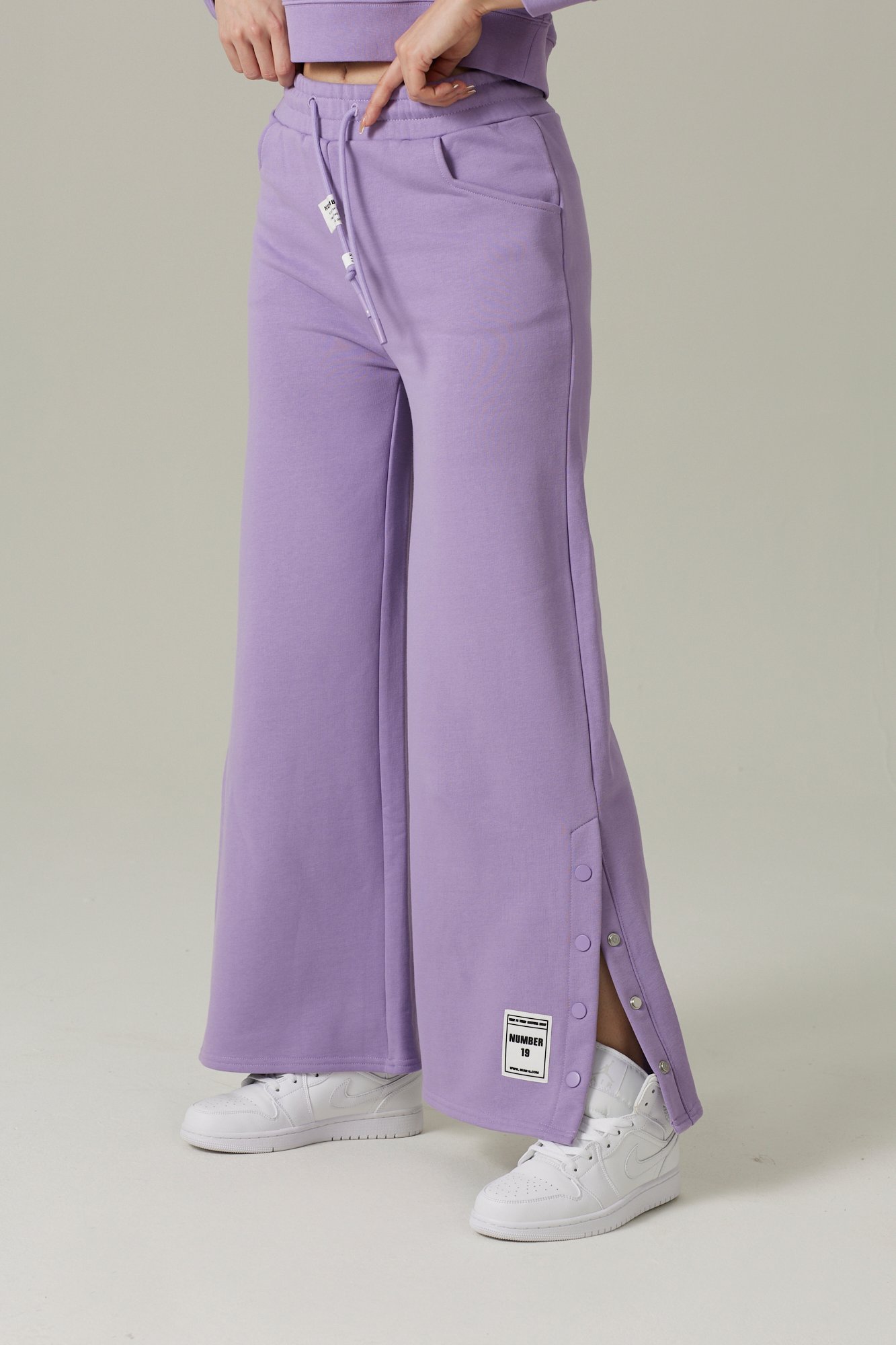 Ensemble Sweat col rond uni et Pantalon boutton – Image 12