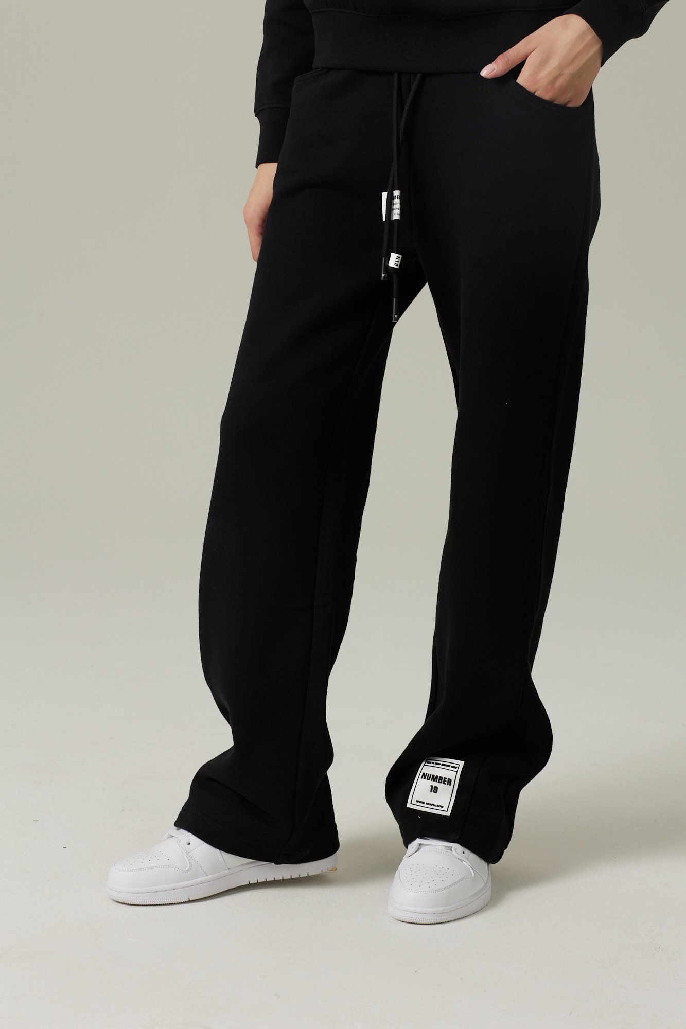 Ensemble Pull oversized à col montant uni et Pantalon droit – Image 6