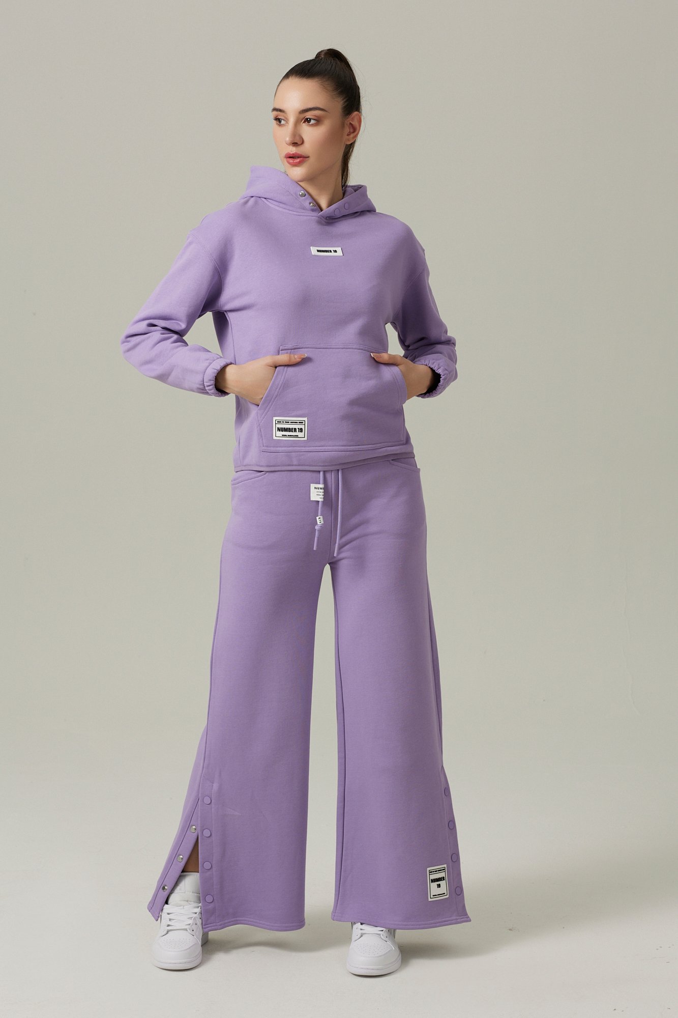 Ensemble Sweat à capuche basique et Pantalon button – Image 7